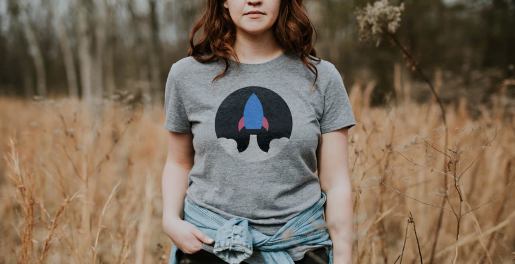Handmade, Cotton Rocket Ship Tee Shirt inspired by Space Exploration